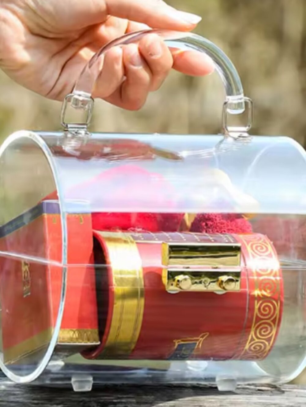 Acrylic Clear Rounded Handbag - Picture 4 of 4